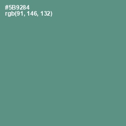 #5B9284 - Smalt Blue Color Image