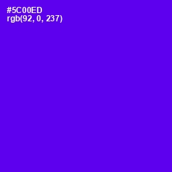 #5C00ED - Purple Heart Color Image