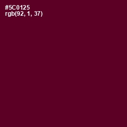 #5C0125 - Bordeaux Color Image