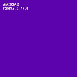 #5C03AD - Purple Color Image