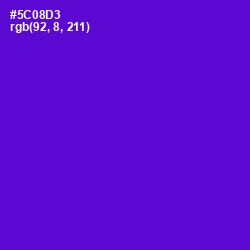 #5C08D3 - Purple Heart Color Image