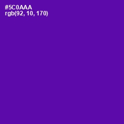 #5C0AAA - Purple Color Image