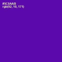 #5C0AAB - Purple Color Image