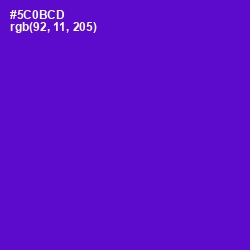 #5C0BCD - Purple Heart Color Image