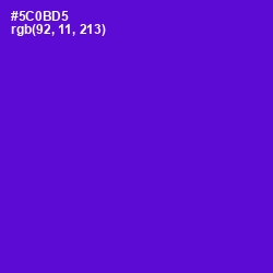 #5C0BD5 - Purple Heart Color Image