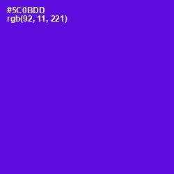 #5C0BDD - Purple Heart Color Image