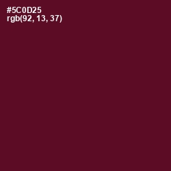#5C0D25 - Bordeaux Color Image