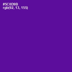 #5C0D9B - Pigment Indigo Color Image