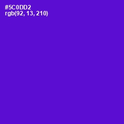 #5C0DD2 - Purple Heart Color Image