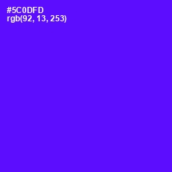 #5C0DFD - Purple Heart Color Image