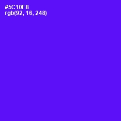 #5C10F8 - Purple Heart Color Image