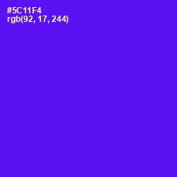 #5C11F4 - Purple Heart Color Image