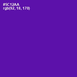 #5C12AA - Purple Color Image