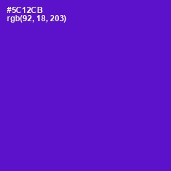 #5C12CB - Purple Heart Color Image