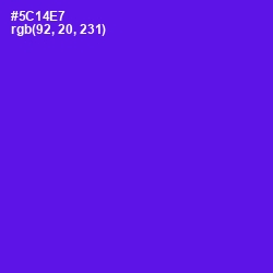 #5C14E7 - Purple Heart Color Image