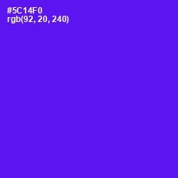 #5C14F0 - Purple Heart Color Image