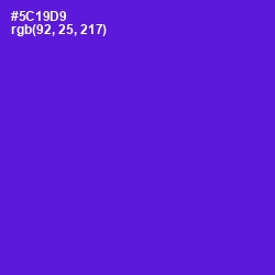 #5C19D9 - Purple Heart Color Image