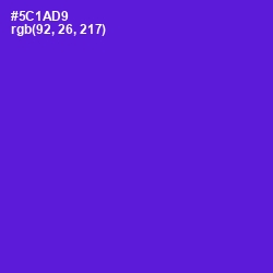 #5C1AD9 - Purple Heart Color Image