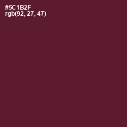 #5C1B2F - Wine Berry Color Image
