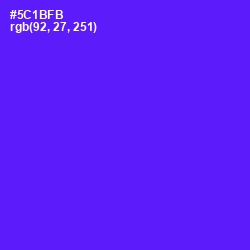 #5C1BFB - Purple Heart Color Image