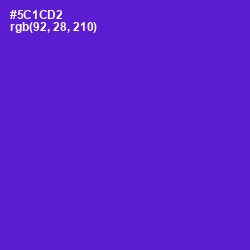 #5C1CD2 - Purple Heart Color Image