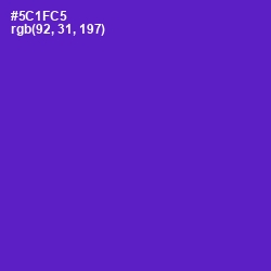 #5C1FC5 - Purple Heart Color Image