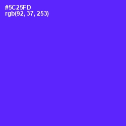 #5C25FD - Purple Heart Color Image