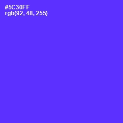 #5C30FF - Purple Heart Color Image