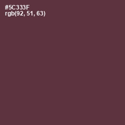 #5C333F - Congo Brown Color Image