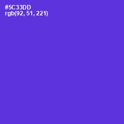 #5C33DD - Purple Heart Color Image