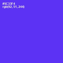 #5C33F4 - Purple Heart Color Image