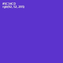 #5C34CD - Purple Heart Color Image