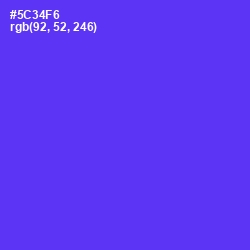 #5C34F6 - Purple Heart Color Image