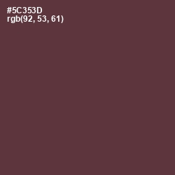 #5C353D - Congo Brown Color Image