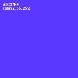 #5C37FF - Purple Heart Color Image