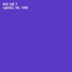 #5C38C7 - Purple Heart Color Image