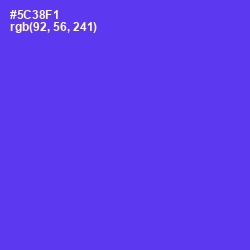 #5C38F1 - Purple Heart Color Image