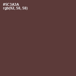 #5C3A3A - Congo Brown Color Image