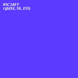 #5C3AFF - Purple Heart Color Image