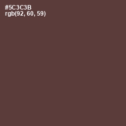 #5C3C3B - Congo Brown Color Image