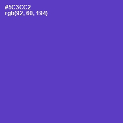 #5C3CC2 - Purple Heart Color Image