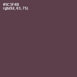 #5C3F4B - Voodoo Color Image