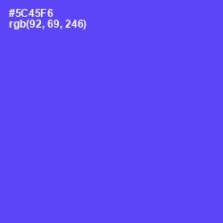 #5C45F6 - Royal Blue Color Image