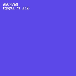 #5C47E8 - Royal Blue Color Image
