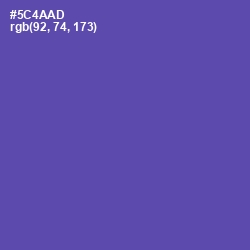 #5C4AAD - Blue Violet Color Image