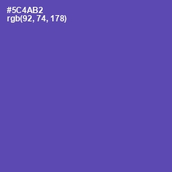 #5C4AB2 - Blue Violet Color Image