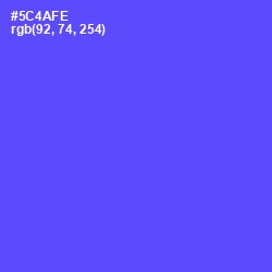 #5C4AFE - Royal Blue Color Image