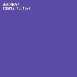 #5C4BA7 - Butterfly Bush Color Image