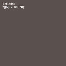 #5C504E - Fuscous Gray Color Image