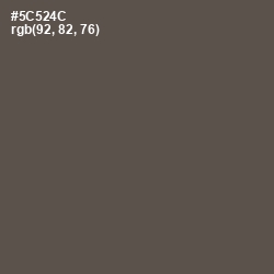 #5C524C - Fuscous Gray Color Image